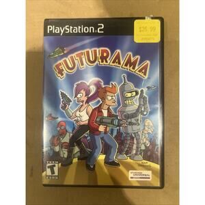 Futurama PS2 PlayStation 2 Game with Case and Original Cover Art Manual.
